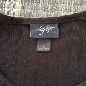 Black large day trip long sleeve dressy shirt